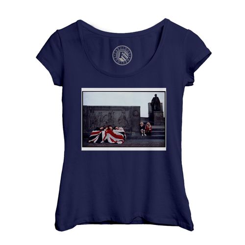 T-Shirt Femme Col Echancré The Who Photo De Stars Célébrités Groupe De Musique 1 Drapeau Britanique