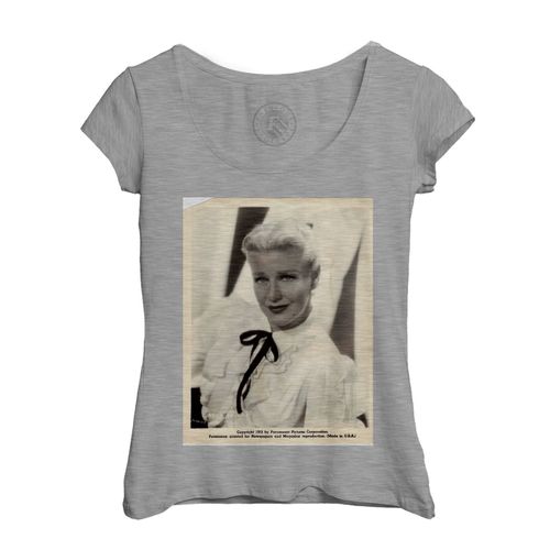 T-Shirt Femme Col Echancré Ginger Rogers Actrice Photo De Star Célébrité Vieux Cinéma Original 1