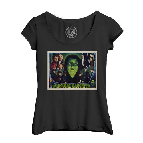 T-Shirt Femme Col Echancré La Fille De Dracula Vieille Affiche De Film Rétro Poster Cinéma Vintage