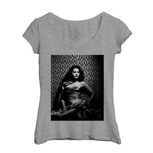 T-Shirt Femme Col Echancré Ava Gardner Actrice Photo De Star Célébrité Vieux Cinéma Original 18