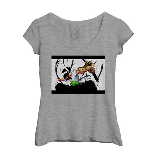 T-Shirt Femme Col Echancré One Piece Roronoa Zoro Swords / Manga Anime