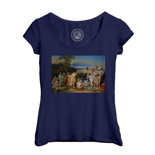 T-Shirt Femme Col Echancré Aleksander Ivanov L Apparition Du Christ Peinture