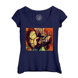 T-Shirt Femme Col Echancré One Punch Man Manga Anime Japon Big Punch