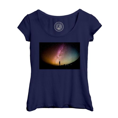 T-Shirt Femme Col Echancré Voie Lactee Sous Les Etoiles Univers Espace