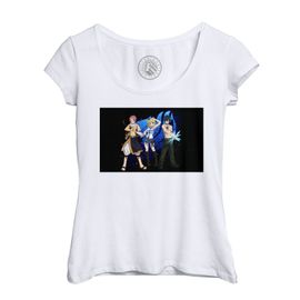 T-Shirt Femme Col Echancré Fairy Tail Natsu Grey Lucy Manga Anime Japon