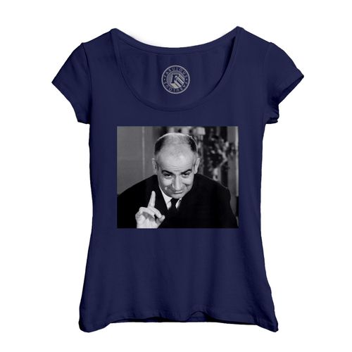 T-Shirt Femme Col Echancré Louis De Funes Une Point D Humour Acteur Francais Legende