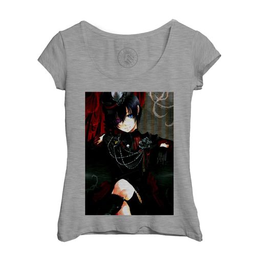 T-Shirt Femme Col Echancré Black Butler Ciel Phantomhive Manga Anime
