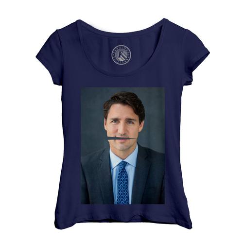 T-Shirt Femme Col Echancré Justin Trudeau Canadiens South Park Canada