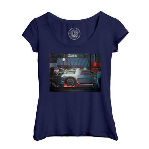T-Shirt Femme Col Echancré Dessin Delorean Dmc-12 Retour Vers Le Futur