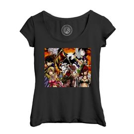 T-Shirt Femme Col Echancré Fairy Tail Guilde Anime Japon Manga
