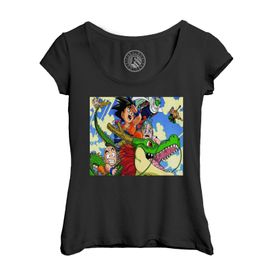 T-Shirt Femme Col Echancré Dragon Ball Shenron Dragon Magique Manga
