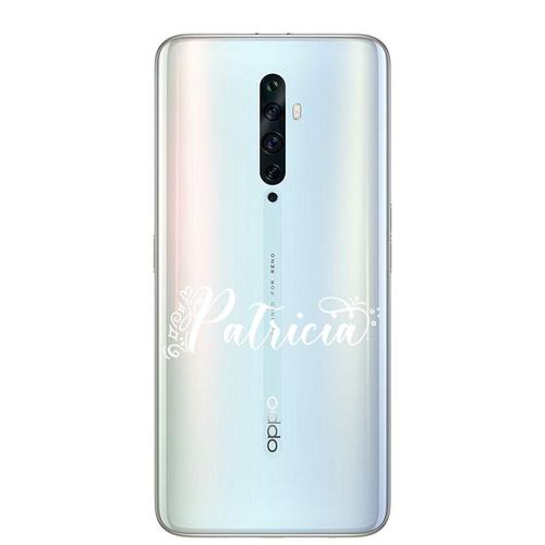 Coque Oppo Reno 2 Avec Votre Prénom 7 Fleur Et Coeur Blanc