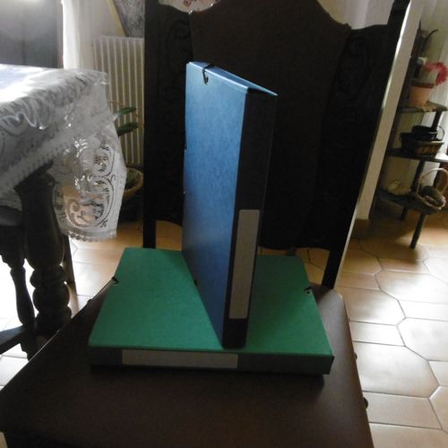 Boite De Classement Carte Lustrée 7/10è Dos 30mm À Élastique Exabox Exacompta 5030 Lot De 2