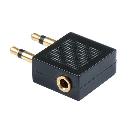 Lindy - Adaptateur audio pour avion - jack mini mono mâle pour mini-phone stereo 3.5 mm femelle - connecteur à 90°