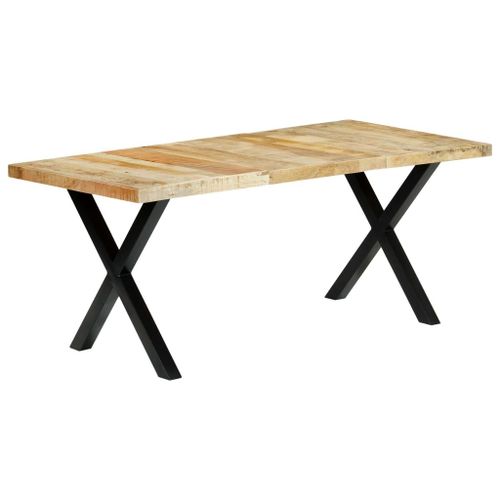 Vidaxl Table De Salle À Manger 180x90x76 Cm Bois De Manguier Massif