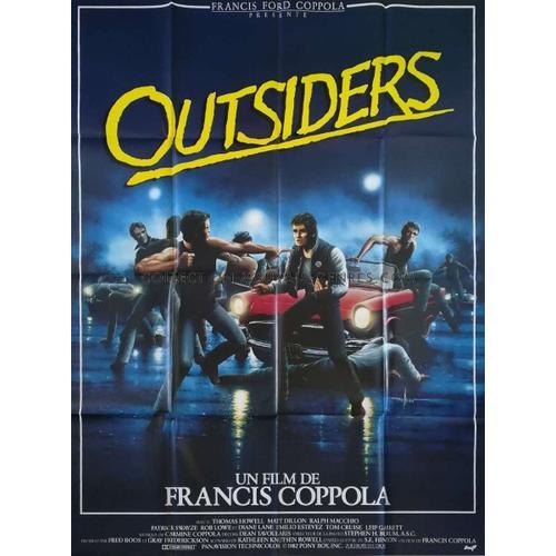 Outsiders - De Francis Coppola - Patrick Swayze - Rob Lowe - Diane Lane - Tom Cruise - Affiche Originale Cinéma - 120 X 160 - 1982 -