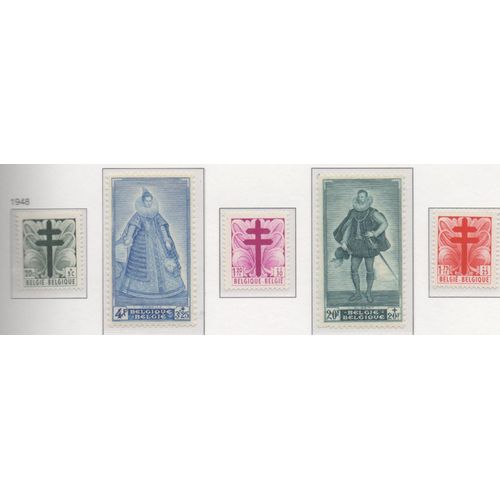 Belgique Timbres Lutte Contre La Tuberculose 1948