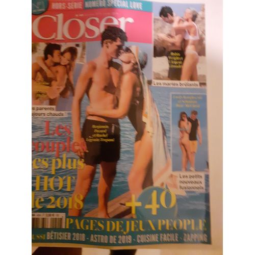 Closer Hors-Série N°40. Décembre 2018. Les Couples Les Plus Hot De 2018.