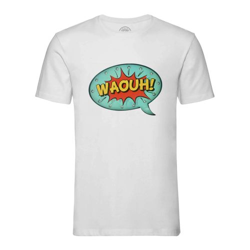 T-Shirt Homme Col Rond Bulles Bandes Dessinees Waouh Comics Super Hero