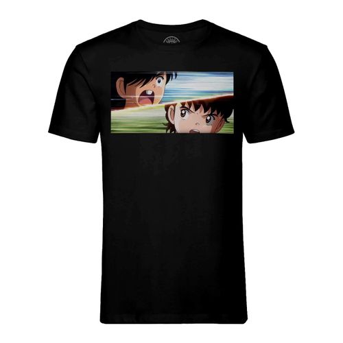 T-Shirt Homme Col Rond Olive Et Tom Captain Tsubasa Manga Cartoon Japon Football 90