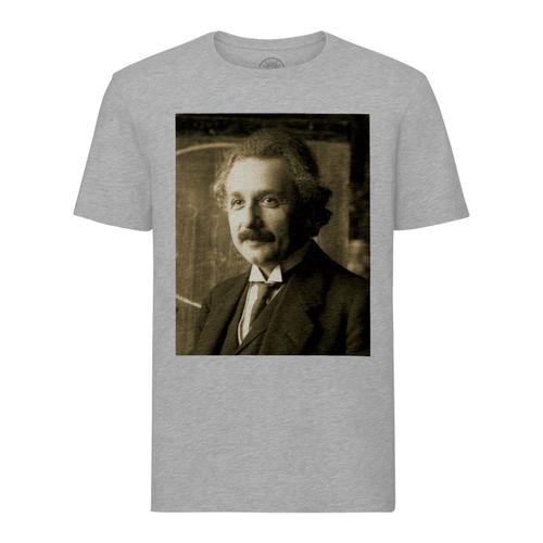 T-Shirt Homme Col Rond Albert Einstein Celebrite Photo Ancienne Scientifique Portrait