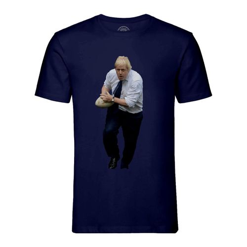 T-Shirt Homme Col Rond Boris Johnson Rugby Premier Ministre Humour Angleterre