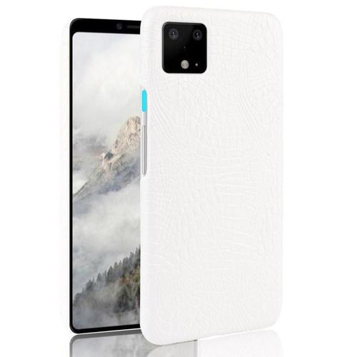 Classique Élégant Étui Pour Google Pixel 4 Housse De Protection Anti Éraflure Compatibilité Mode Classique D'alligator - Blanc