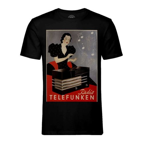 T-Shirt Homme Col Rond Radio Telefunken Art Deco Publicite Ancienne Vintage 1935