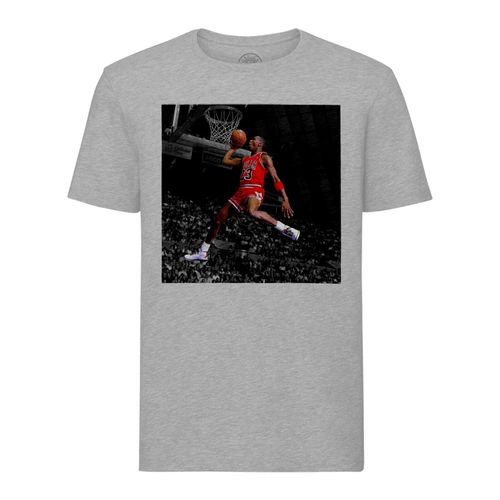 T-shirt Homme Col Rond Michael Jordan Gros Dunk Chicago Bulls