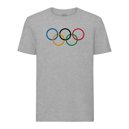 T-Shirt Homme Col Rond Anneaux Olympiques Jeux Olympiques Tokyo 2020 Sport