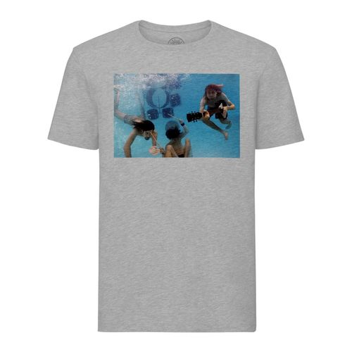 T-Shirt Homme Col Rond Nirvana Kurt Cobain Nevermind Photoshoot Piscine Rock