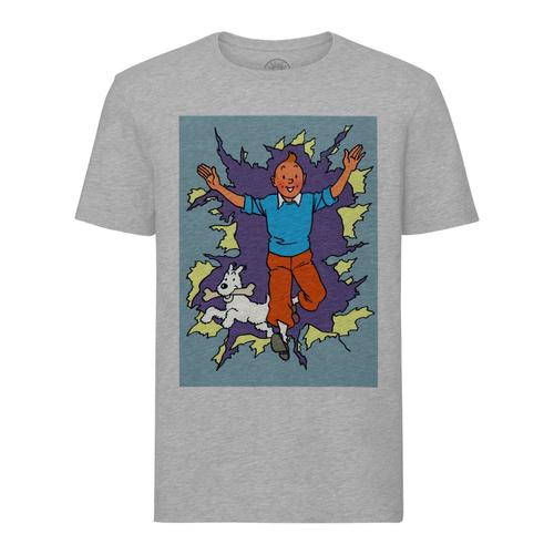 T-Shirt Homme Col Rond Tintin Et Milou Bd Herge Hero Enfant Belgique