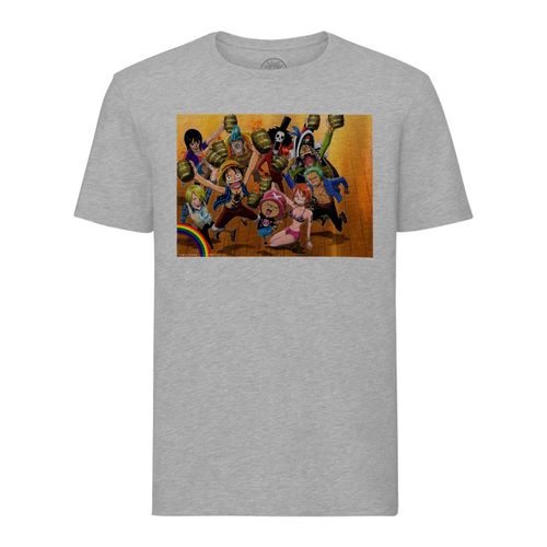 T-Shirt Homme Col Rond One Piece Shonen Manga Pirate Japon