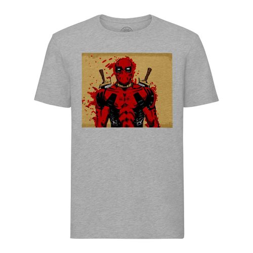 T-Shirt Homme Col Rond Deadpool Sang Dessin Comics Bd Epee Sabre