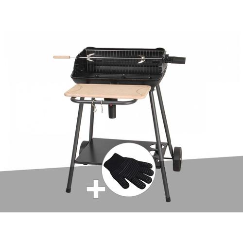 Barbecue charbon Bergamo Somagic + Gant de protection