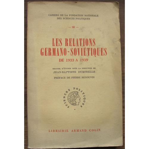 Les Relations Germano-Soviétiques De 1933 À 1939
