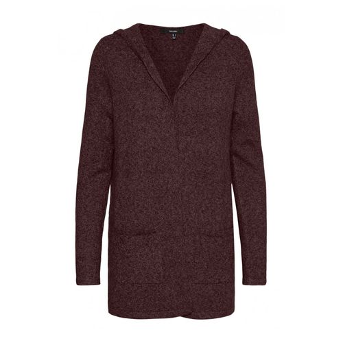 Cardigan À Capuche Bordeaux Femme