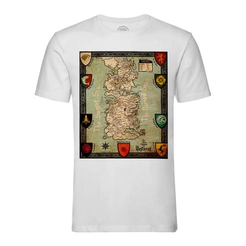 T-Shirt Homme Col Rond Game Of Thrones Carte De Westeros