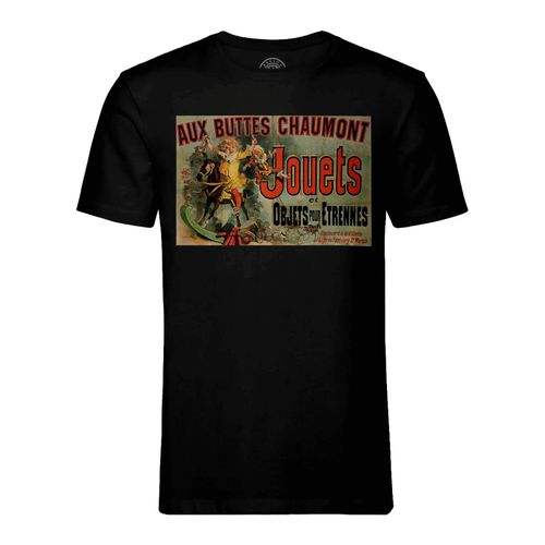 T-Shirt Homme Col Rond Pub Ancienne Jouet Aux Buttes Chaumont Paris Vintage