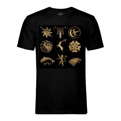 T-Shirt Homme Col Rond Blasons Neuf Maisons De Game Of Thrones Serie Tv