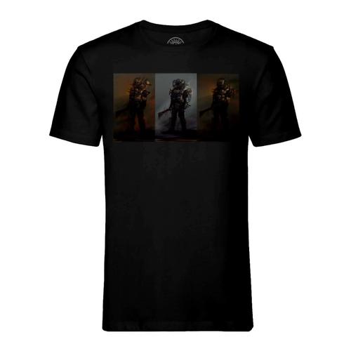 T-Shirt Homme Col Rond Fallout 4 Raiders Jeux Video Apocalypse Survival