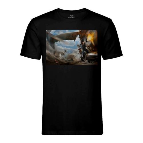 T-Shirt Homme Col Rond Fallout 4 Vaisseau Jeux Video Apocalypse Survival