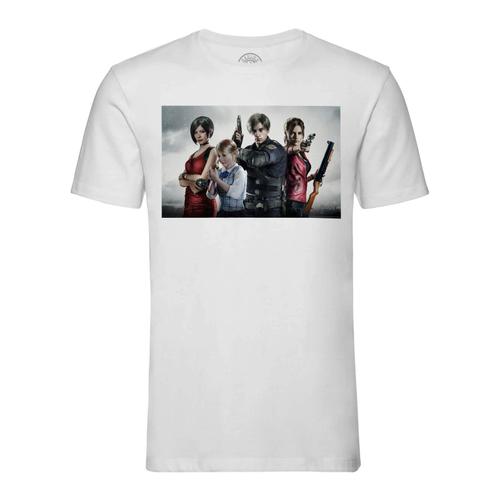 T-Shirt Homme Col Rond Resident Evil 2 Characters Game Survival Horreur