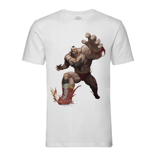 T-Shirt Homme Col Rond Street Fighter Zangief Retro Gaming Arcade Ussr