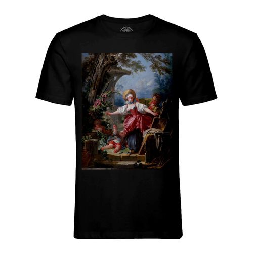 T-Shirt Homme Col Rond Fragonard Le Colin Maillard Rococo Francais Peinture