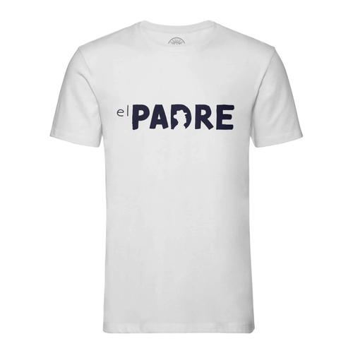 T-Shirt Homme Col Rond El Padre Expression Papa France Espagne