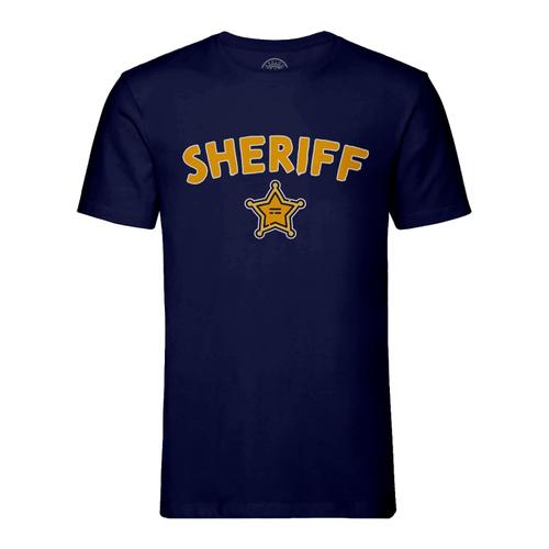 T-Shirt Homme Col Rond Sheriff Etoile Police Far West Bd