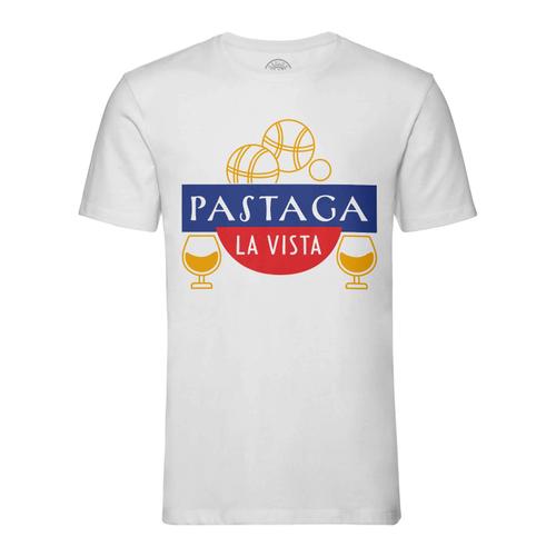 T-Shirt Homme Col Rond Pastaga La Vista Espagnol Humour Pastis Alcool