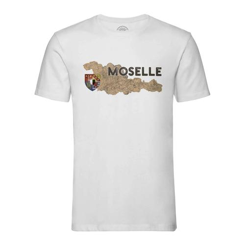 T-Shirt Homme Col Rond Moselle 57 Departement Metz Carte Ancienne Rare