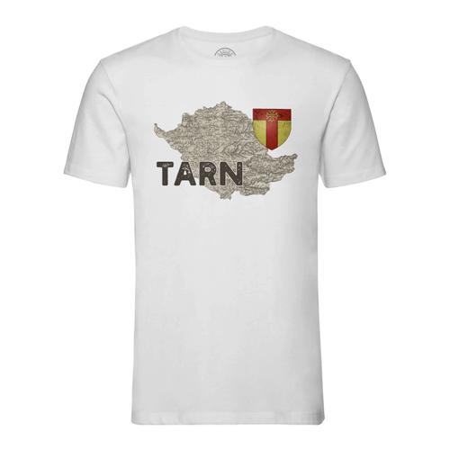 T-Shirt Homme Col Rond Tarn 81 Departement Albi Carte Ancienne Occitanie